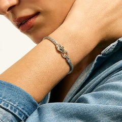 John Hardy Naga Diamond and Sapphire Dragon Chain Bracelet