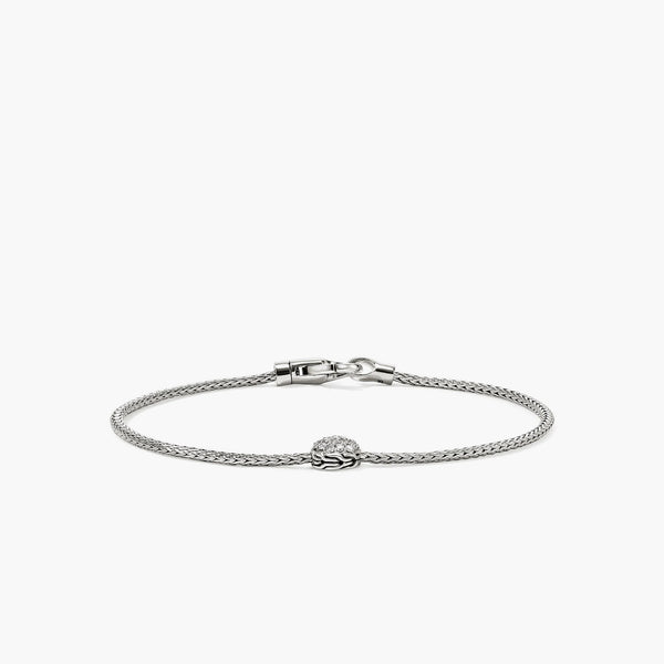 John Hardy Essential Diamond Pavé Bracelet in Sterling Silver