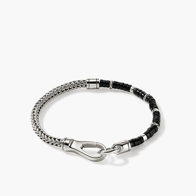 John Hardy Heishi Silver Chain Bracelet with Black Onyx - John Hardy product