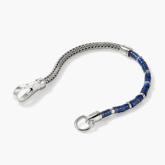 John Hardy Heishi Silver Chain Bracelet with Lapis Lazuli