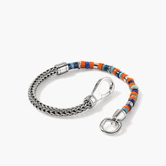 John Hardy Heishi Silver Multi Stones Chain Bracelet