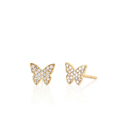 EF Collection Diamond Butterfly Stud Earrings - EF Collection product