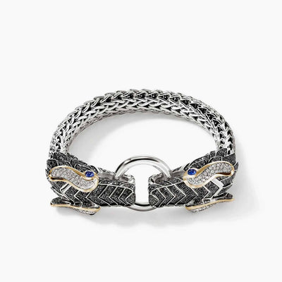 John Hardy Naga Two Tone Bracelet with Black Sapphires - John Hardy product