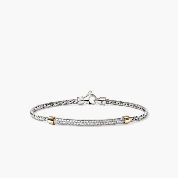 John Hardy Essential Diamond Pavé Two-Tone Bracelet