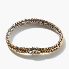 John Hardy Classic Chain Gold & Silver 6.5mm Reversible Icon Bracelet