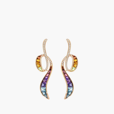 Bellarri Capri Multi Gemstone Earrings in 14K Rose Gold - Bellarri product