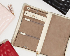 Wolf Caroline Large Jewelry Portfolio in Ivory Leather