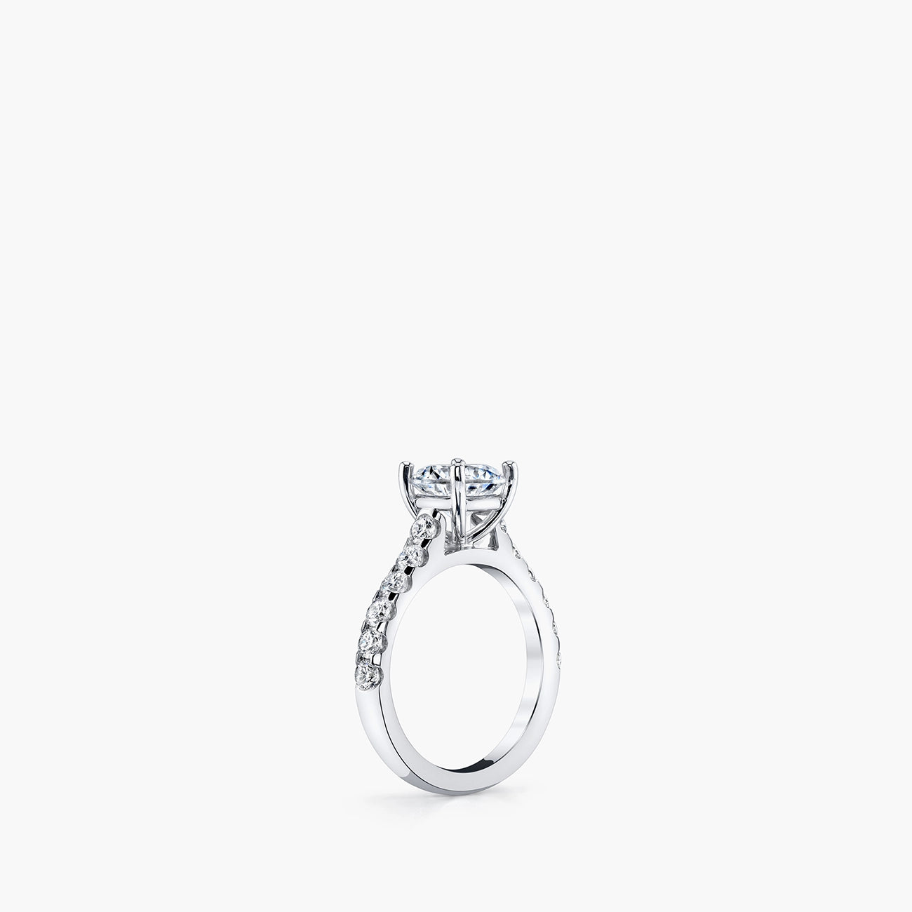 Cathedral ring setting side profile