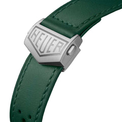 TAG Heuer Monaco Chronograph Silver and Green Dial Leather Strap - 39mm
