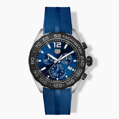 TAG Heuer Formula 1 Chronograph Quartz Blue Dial Black Bezel Rubber Strap - 43mm - Tag Heuer product