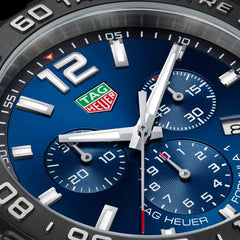TAG Heuer Formula 1 Chronograph Quartz Blue Dial Black Bezel Rubber Strap - 43mm