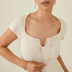 Marco Bicego Jaipur 18kt Yellow Gold Necklace with Mixed Stones