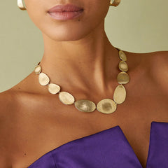 Marco Bicego Lunaria Graduated Gold Necklace - 18 Inches