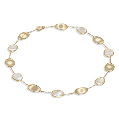 Marco Bicego Lunaria Short Yellow Gold & Mother of Pearl Station Necklace - Marco Bicego product