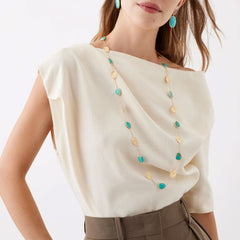 Marco Bicego Lunaria Turquoise Long Necklace