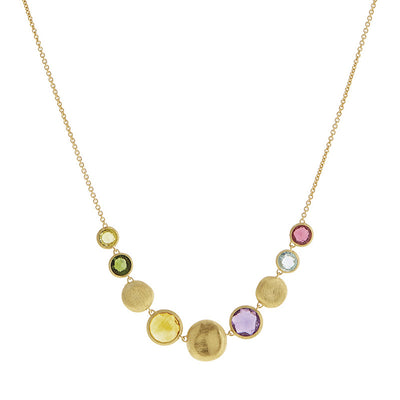 Marco Bicego Jaipur Color Yellow Gold 9 Multi-Gemstone Bib Necklace - Marco Bicego product