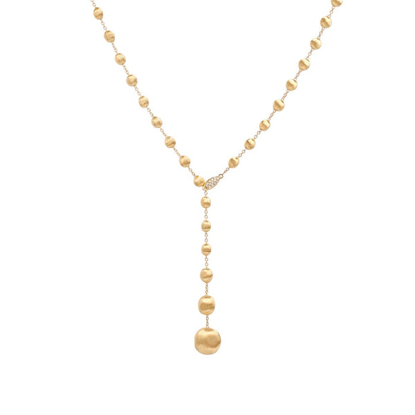 Marco Bicego Africa Constellation Yellow Gold & Diamond Lariat Necklace