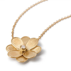 Marco Bicego Petali Single Diamond Flower Necklace