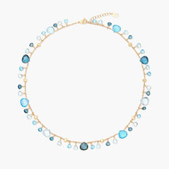 Marco Bicego Paradise Alta Mixed Topaz Yellow Gold Single-Strand Necklace