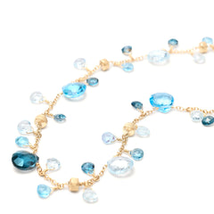 Marco Bicego Paradise Alta Mixed Topaz Yellow Gold Single-Strand Necklace