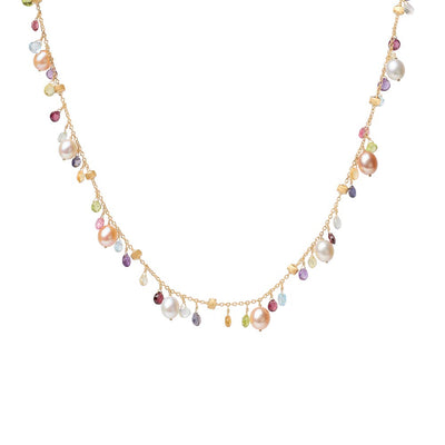 Marco Bicego Paradise White and Pink Pearls Mixed Gemstone Necklace - Marco Bicego product