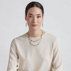 Marco Bicego Paradise Blue Topaz Mix Gemstone Long Necklace