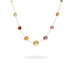 Marco Bicego Jaipur Color Mixed Gemstones Long Necklace in Yellow Gold
