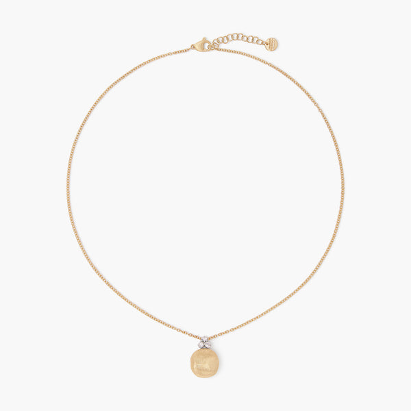 Marco Bicego Africa Diamond Pendant 16.5" Necklace in 18K Yellow Gold