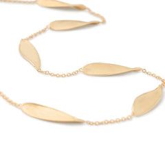 Marco Bicego Lunaria Twist Gold Leaf Choker Necklace