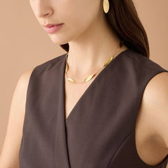 Marco Bicego Lunaria Twist Gold Leaf Choker Necklace