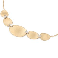 Marco Bicego Lunaria Yellow Gold Graduated Diamond Necklace