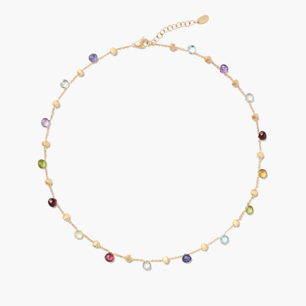 Marco Bicego Paradise 18kt Yellow Gold Multi-Colored Gemstone Necklace