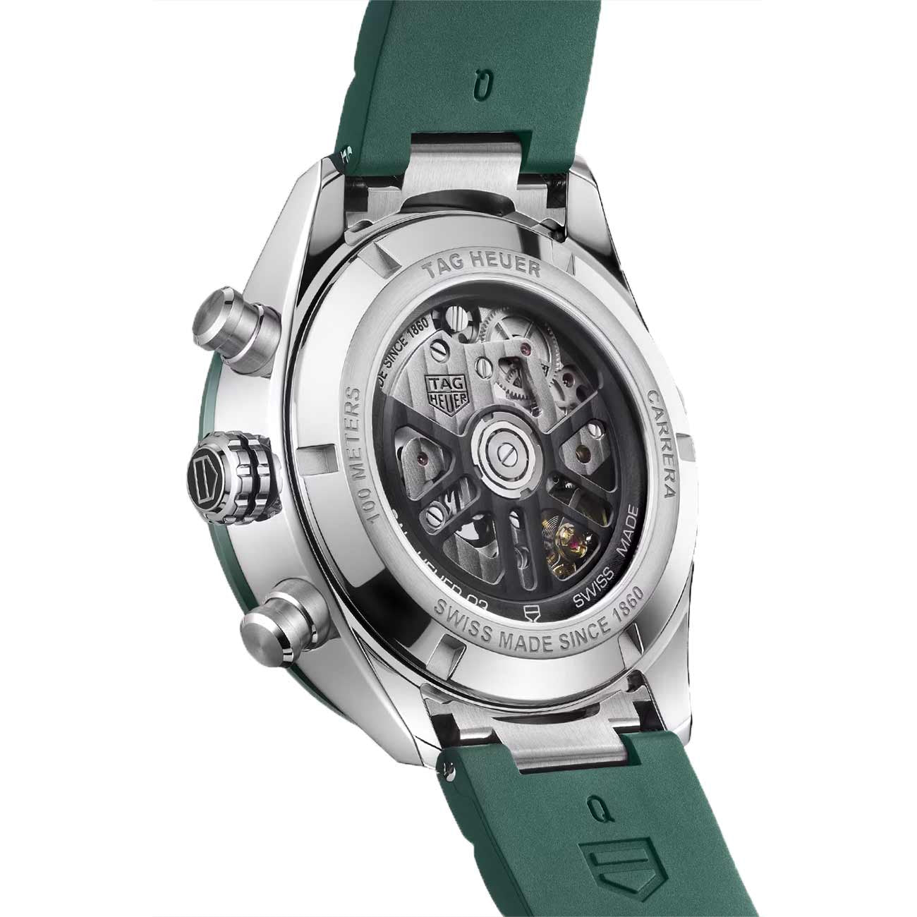 TAG Heuer Carrera Calibre Heuer 02 Automatic Green Stainless Steel Chronograph - 44mm