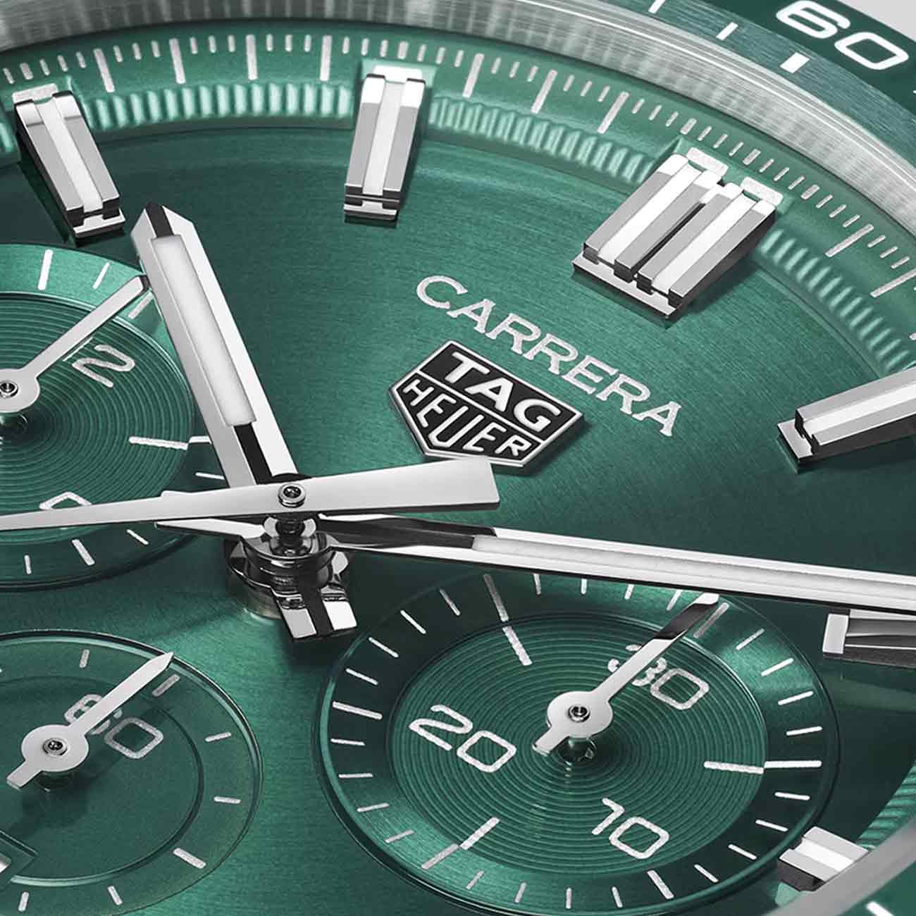TAG Heuer Carrera Calibre Heuer 02 Automatic Green Stainless Steel Chronograph - 44mm