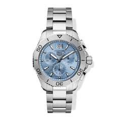 TAG Heuer Aquaracer Professional 200 Date Stainless Steel Chronograph Blue Dial Watch - 40mm
