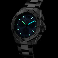 TAG Heuer Aquaracer Professional 200 Date Stainless Steel Chronograph Blue Dial Watch - 40mm