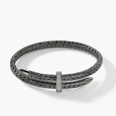 John Hardy Spear Flex Pave Diamond Cuff with Black Rhodium - John Hardy product