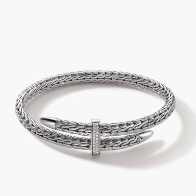 John Hardy Spear Pave Diamond Bypass Flex Cuff - John Hardy product