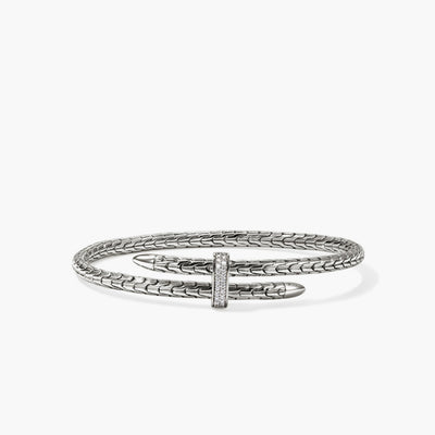 John Hardy Spear Slim Diamond Flex Cuff in Sterling Silver - John Hardy product