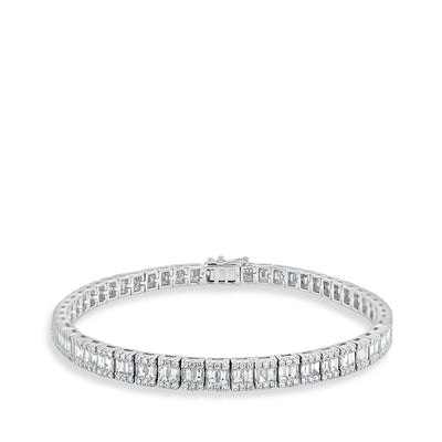 3 Carat Baguette and Round Diamond Bracelet - Private Label product