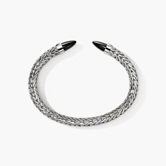 John Hardy Spear 50 Black Onyx Silver Flex Cuff