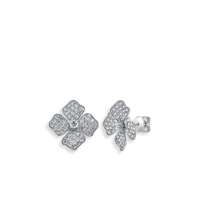 Flower Diamond Stud Earrings - Private Label product