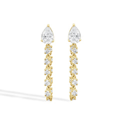 Diamond Chain Drop Earrings
