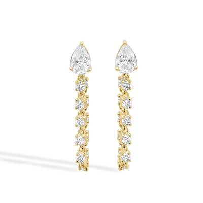 Diamond Chain Drop Earrings - Private Label product