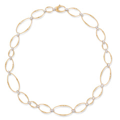 Marco Bicego Marrakech Onde Flat Link Diamond Collar Necklace