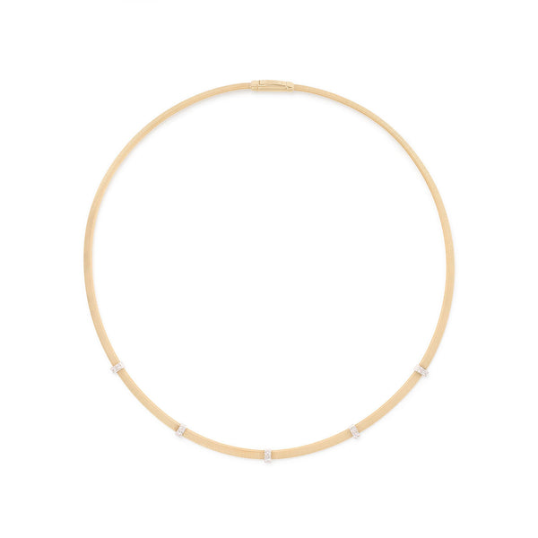Marco Bicego Masai Gold and Diamond 5 Station Necklace