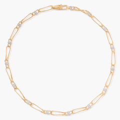 Marco Bicego Marrakech Onde 18K Yellow Gold Hand Twisted Diamond Necklace