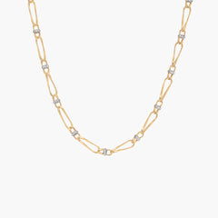Marco Bicego Marrakech Onde 18K Yellow Gold Hand Twisted Diamond Necklace
