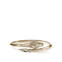 John Hardy Naga Diamond and Gold Dragon Cuff Bracelet