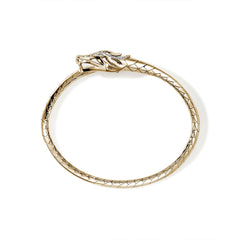 John Hardy Naga Diamond and Gold Dragon Cuff Bracelet
